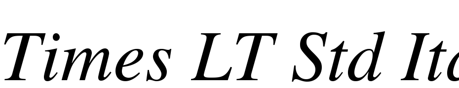 Times LT Std Italic Font Download Free